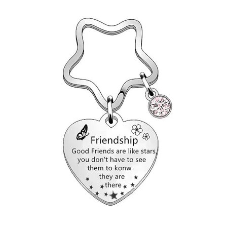 Vänskapsnyckelring - Tackgåva till bästa vännen, själsfrände, uppskattningsgåva till vän, födelsedags- och julklappar till bästa vännen