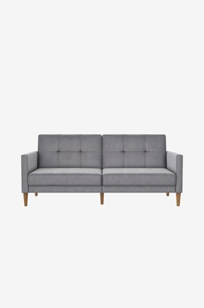 Dorel Home - Sofa 3-seters sovesofa Lilly - Grå - 3-seters sofaer - Fra Homeroom