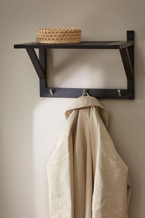 &Home - Hattehylle Plain - Svart - Hattehyller - Fra Homeroom