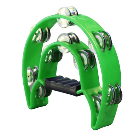 Käsirumpu Iso Koko Kaksirivinen Metallinen Helistin Lyömäsoitin Baari-viihteeseen Vihreä