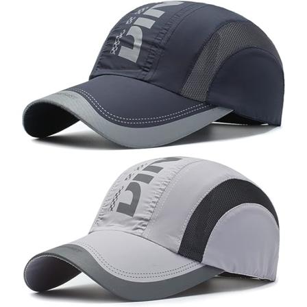 Todelt baseballcaps for menn, unisex sportscaps med lang skygge, lett og pustende solhatt med hurtigtørkende funksjon for fiske, fjellklatring, 