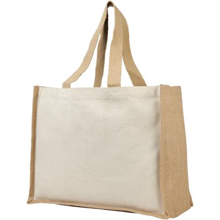 Bullet Varai Canvas/Jute Shopping Tote Bag 19 x 42,2 x 32,5 cm N Natural 19 x 42.2 x 32.5cm