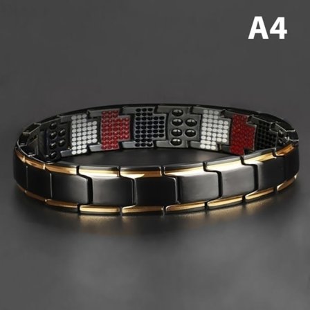 Män Magneettinen Terveysranneke Titaaniteräs Power Therapy A4