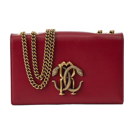 Roberto Cavalli Brook Brown Tas Call , Rood , Dames , Maat: ONE Size Schoudertassen