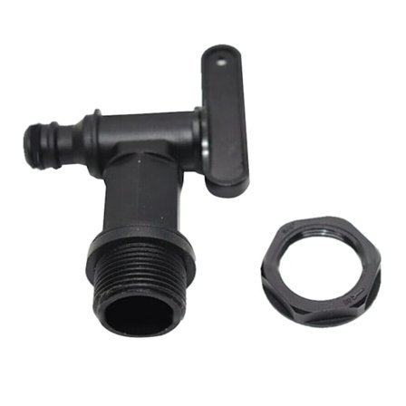 Plastik 1000L Tankhane, IBC Vandtank Adapter, Havslangehane Adapter, til Regnvandsopsamler og Brændstoftank (Plastik)