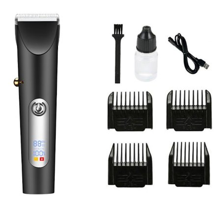 Elektrisk hårklipper til kæledyr med keramisk blad - genopladelig og justerbar trimmer til kæledyr