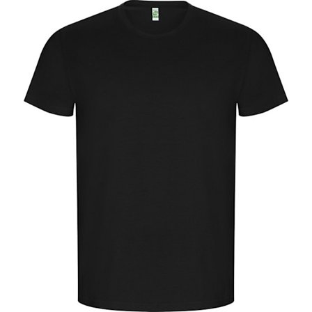Roly Golden Plain T-shirt med korta ärmar för män, storlek L, enfärgad svart