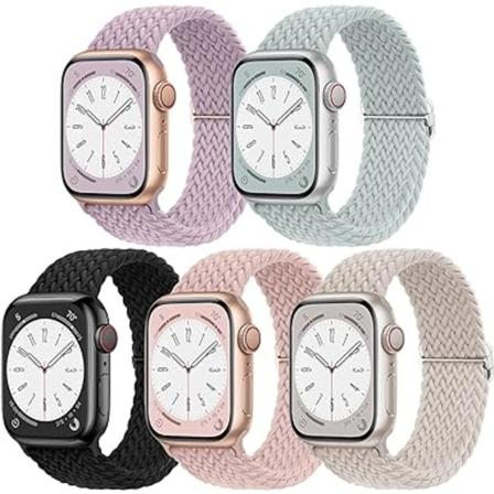 Punottu ranneke Apple Watchille, yhteensopiva 38 mm 40 mm 41 mm 42 mm 44 mm 45 mm 49 mm, naisille ja miehille, iWatch Series Ultra 8 SE 7 6 5 4 3