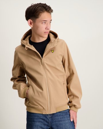 Lyle & Scott SoftShell Hooded Jacket Beige Jakker Dreng - Kids Brand Store