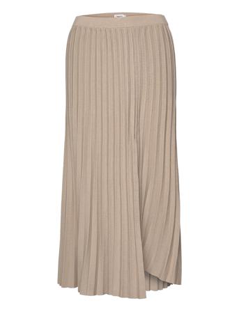 Sandra Skirt Knälång Kjol Beige Filippa K