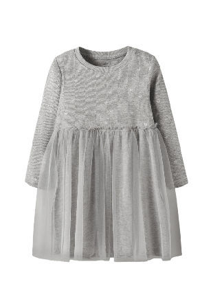 Name It NADJA LS DRESS Klänningar Dam Grå 98