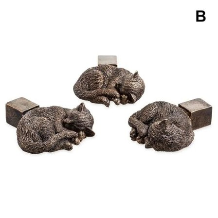 3 stk. Plantekrukkefod Hund/Kat/Kanin Statue Blomsterpotte Plantekasse Pottefod Potte Støttefod Håndlavet Havedekoration B