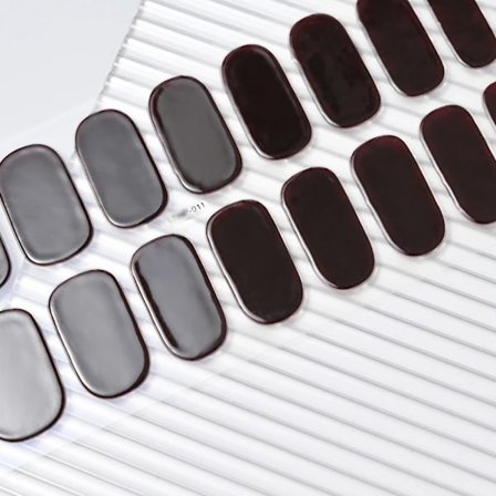 16 Tips Semi-Härdade Gel Nagelstickers Ren Färg UV/LED Lampa Gel Nagellack Wraps Långvarig Full Täckning Gel Sticker Nageldekoration##