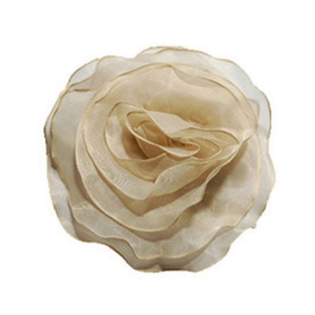 Tyylikäs kukka-rintakoru koriste silmiinpistävä iso kukka-rintamerkki herkkä kangaskukka-rintakoru pinssi asuste (FMY)