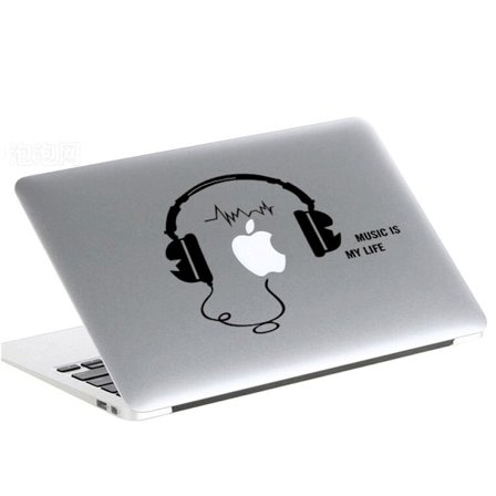 Hörlurar strömbrytare vinyl vägg klistermärken