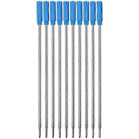10 stk 11,6 cm Blå Blekkpatroner for Kulepenn, Passer til Cross 8513 Kulepenner, Medium Spiss