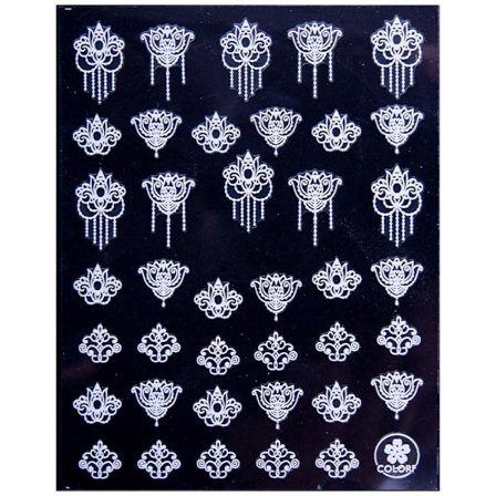 Vattendekaler - CB-174 Vit - För naglar