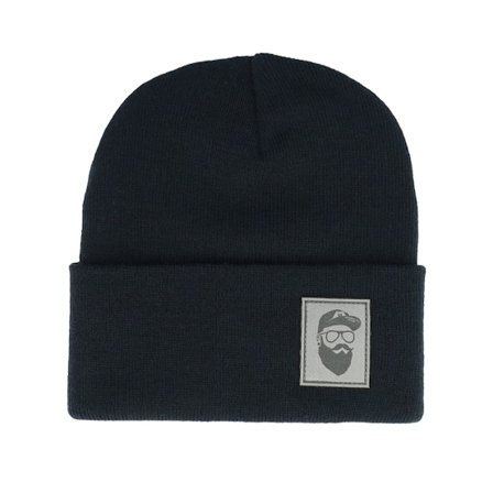 Bearded Man - Blau cuff Mütze - Cap Man Patch Navy Beanie @ Hatstore