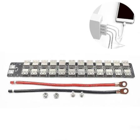 24-porters ladesokkel med silisiumtråd 12awg 4.8v-5.2v dobbel-rads layout