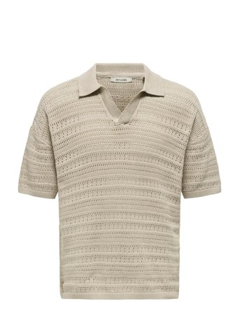 ONLY & SONS | Onsgrayson Ds 5 Chochet Polo Knit Noos | XL