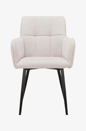 Loft24 - Spisebordsstol Zaria2, 2 stk. - Hvid - Stole med armlæn - Fra Homeroom