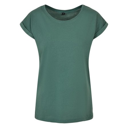 Build Your Brand Dam/Dam Cotton T-shirt med Förlängd Axel