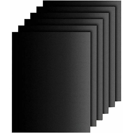 BBQ-grillmatte, Teflon-non-stick-belegg – lett å rengjøre, gjenbrukbar, holdbar, varmebestandig, BBQ-ark for grilling (6 stykker)