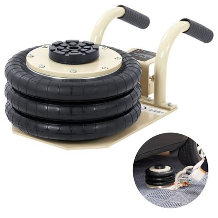 Cric Pneumatique Triple Sac-Duoku-3 Tonnes-Hauteur de 17,7 pouces-6 Tubes en acier-Levage Pneumatique Rapide 3-5 s