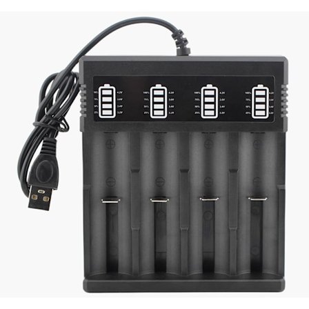 Universell LED-batterilader 21700 Batterilader 4 rom for 22670 22650 21700 20650 18650
