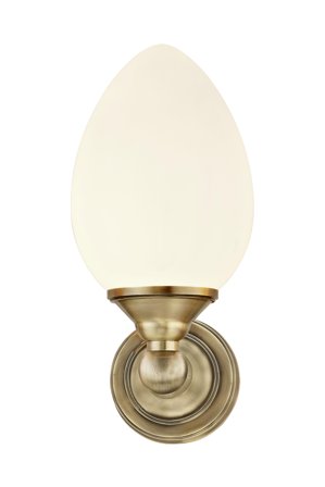 Aneta Lighting LUIGI vegglampe bad, antik/opal, IP44, G9