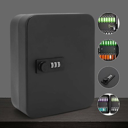 Kombinasjonslås Metall Nøkkel Oppbevaringsskap Veggmontert Låsbar Safeboks 20 Tag