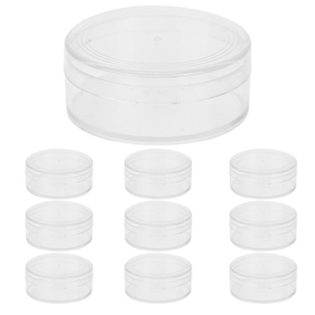 10 stk. Bærbar Smykke Perle Ur Tilbehør Opbevaringsboks 5,8 cm Håndværksbeholder