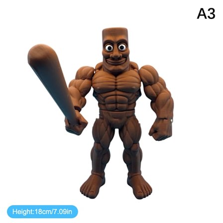 Italialainen Brainrot Lelu 3D-tulostettu Nukke Tung Tung Sahur Hahmo Tra