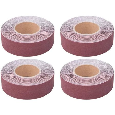 4 stk. Sandpapirrulle i æske, blødt bølget klæde, sliberulle, tør slibning af metal, glas, tømrerarbejde