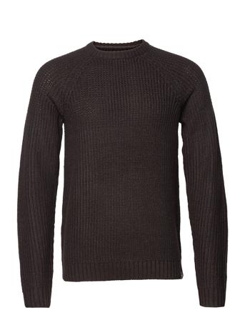 Onskelvin 5 Struc Crew Neck Knit Neulepaita Pyöreä Kaula-aukko Musta ONLY & SONS