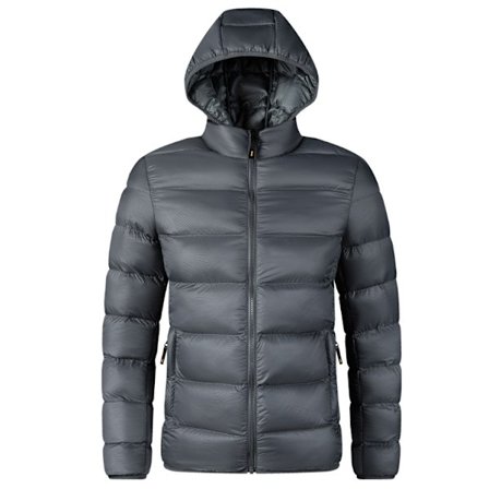 Lättviktsfodrad dunjacka för män med huva - Varm vinterjacka