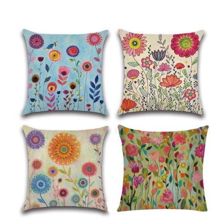 Örngottsset med 4 örngott 45x45cm, sammet