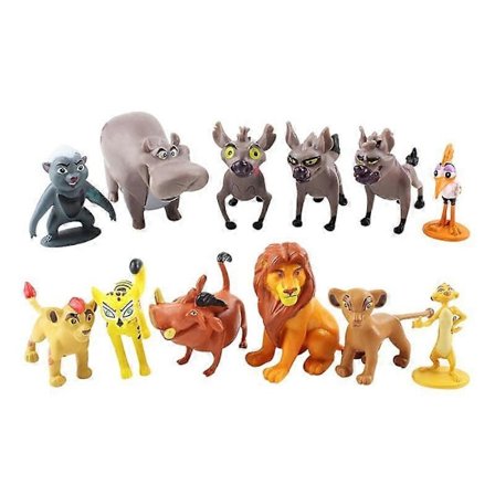 12 stk. Tegneserie Løvernes Garde Konge Kion Simba PVC Action Figurer Bunga Beshte Fuli Ono Figurer (FMY)