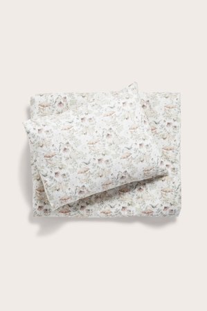 Newbie | Zestaw pościeli z motywem lasu 140x200 Jasnobeżowy ONE SIZE | Jasnobeżowy