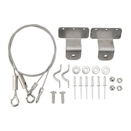 2 stk Lukelås Dørfangstrem Kabel Justerbar 304 Rustfritt Stål Wire Sling Kabel for Bobil Yacht