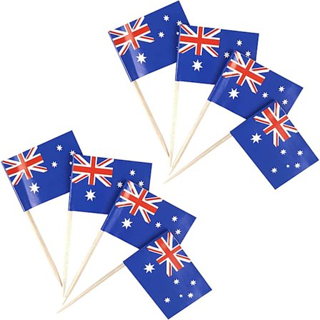 300 stykker australsk flagg australsk tannpirkerflagg, sma