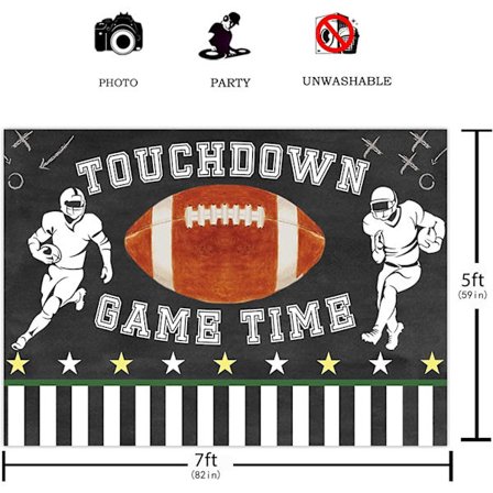 82" X 59" Amerikansk Fotboll Party Bakgrund För Fotografering Touchdown Sport Speltid Tavla Bakgrund Grattis På Födelsedagen Dekoration Banner 