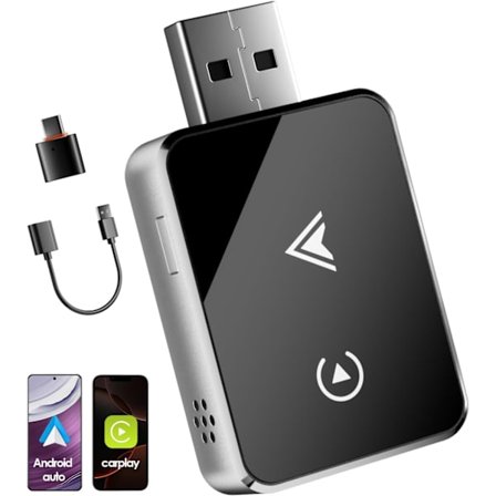 Langaton 2-in-1 -sovitin CarPlay/Android Autolle