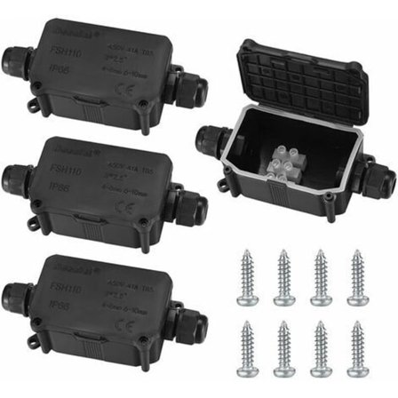 Pieces IP66 Vanntett Koblingsboks, Utendørs Vanntett Koblingsboks, 2 Veis Kabelkontakt PG9 Tilkoblinger for ?3-8mm ?6mm-10mm??? Kabel