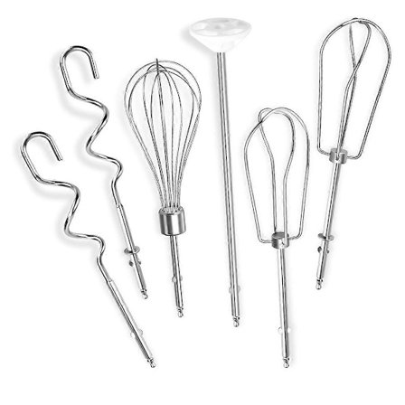 Håndmixerpiskeris til Cuisinart rustfrit stål venstre og højre turbopiskeris, trådpisker, L