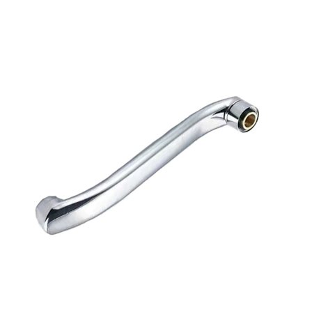 30cm Rostfritt Stål Kranpip Ersättning med Mässingslock - Silver, kompatibelt med standard köksblandare