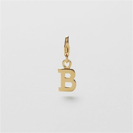 B Letter Charm - 24K VERGOLDETES STERLINGSILBER