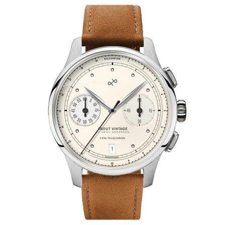 1934 Telechron | Surgical Steel & Off-White for Men - Wrist watches