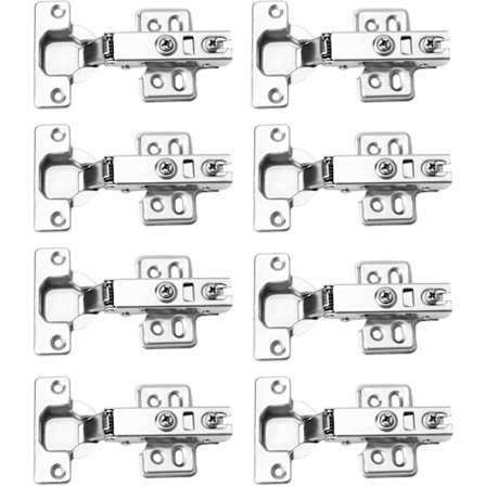 Skabslågehængsler - Køkkenlågehængsler med 35 mm dæmper - Overlægningshængsler - Møbelhængsler - Til garderobeskabe, omklædningsrum og moderne 