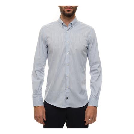 Fay, Casual shirt Blauw, Heren, Maat:M,Polyamide